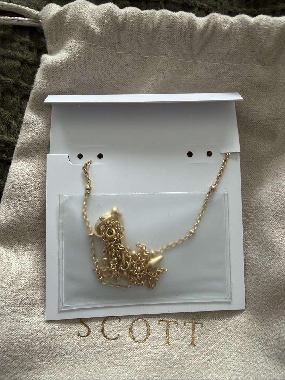 Kendra Scott Elise Color Burst Beaded Gold Iridescent White Necklace sorority - Picture 4 of 5